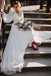 Beautiful Chiffon Wedding Gown Long Puff Sleeves Beach Wedding Dress