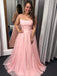 Chiffon Long Prom Dress Spaghetti Straps Plus Size Evening Dress