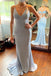 Mermaid Lavender V-Neck Prom Dresses Long Evening Dresses With Beading