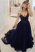 formal party dress with beading dark royal blue tulle long prom dresses dtp1046