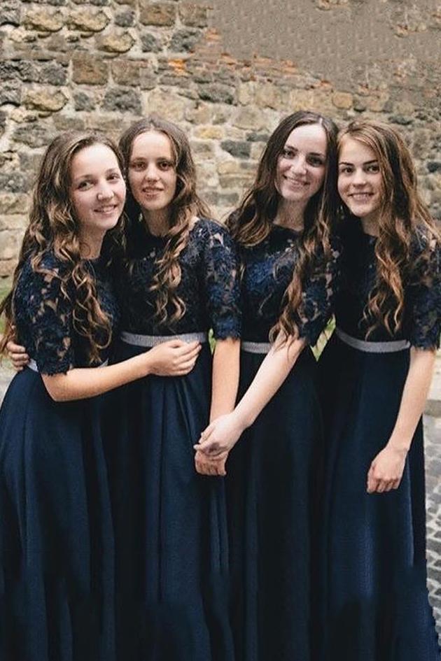 Long black bridesmaid dress with sleeves new arrivals