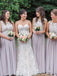 elegant jewel lace chiffon open back long bridesmaid dresses dtb35