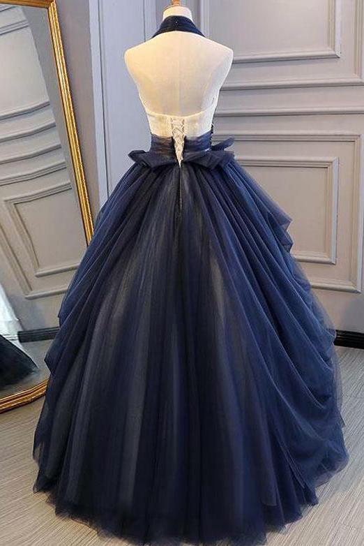 Ball gown new arrivals dark blue