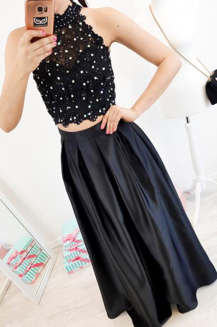 High neck two hotsell piece prom dress