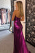 Mermaid Black Sweetheart Corset Long Evening Dress With Slit, Prom Formal Gown