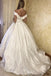 Glitter Off-the-shoulder Princess Ball Gown Wedding Dress