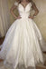 Glitter Off-the-shoulder Princess Ball Gown Wedding Dress