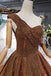 Glitter Sequins One Shoulder Evening Dress Beaded Quinceanera Dress