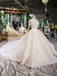 gorgeous high neckline wedding dress with tassel beading appliques dtw64