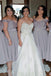 off-the-shoulder tea-length chiffon bridesmaid dresses dtb40