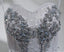 Grey Cute Sweet 16 Gown Spaghetti-straps Beaded Short/Mini Party Dress
