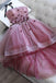 High Low Applique Strapless Prom Party dress Tutu Skirt Sweet 16 Dress