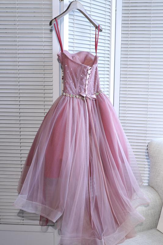High Low Applique Strapless Prom Party dress Tutu Skirt Sweet 16 Dress