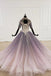 Sparkly Ball Gown Ombre Prom Dresses With Appliques Quinceanera Gown