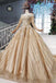 Ball Gown Quinceanera Dresses Sequins Vintage Wedding Dress With Appliques