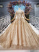 Ball Gown Quinceanera Dresses Sequins Vintage Wedding Dress With Appliques