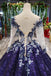 Sparkly Long Sleeve Ball Gown Sequins Ombre Quinceanera Dresses With Appliques