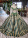 luxurious sequins beaded long sleeves ball gown quinceanera gown dtp665