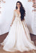 illusion round neck long sleeves tulle prom wedding dress with appliques dtw104