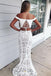 two piece lace prom dress long off-shoulder mermaid evening dress dtp95