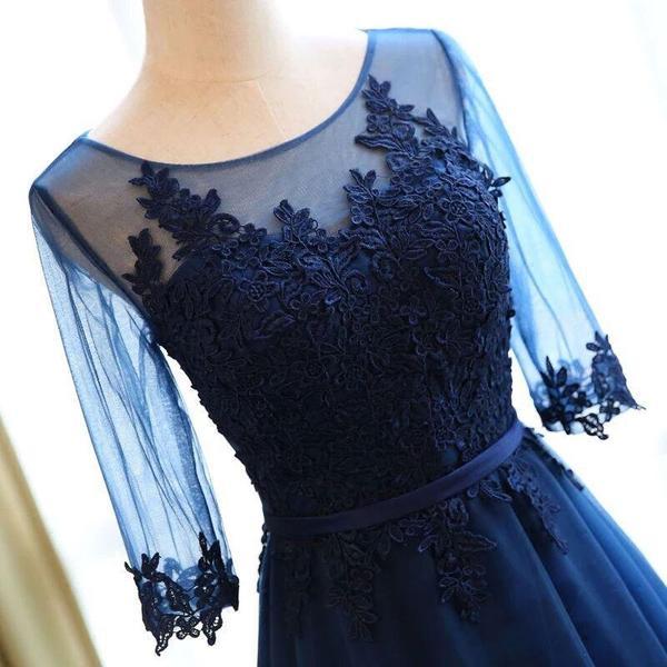 Dark blue party frock designs for ladies 2025