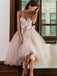 strapless short prom dress a-line sleeveless pearl pink party dress dtp262