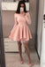 Long Sleeve Black Homecoming Dresses Off Shoulder Short Prom Dress