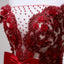 Chic Off Shoulder Short Sweet 16 Dress, Homecoming Dress With Burgundy Beaded Appliques