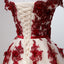 Chic Off Shoulder Short Sweet 16 Dress, Homecoming Dress With Burgundy Beaded Appliques