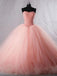 Sweetheart Beading Long Prom Dresses, Coral Quinceanera Ball Gown