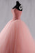 Sweetheart Beading Long Prom Dresses, Coral Quinceanera Ball Gown dtp1038