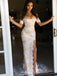 sheath long prom dress with short sleeves off-shoulder evening gown with slit dtp82