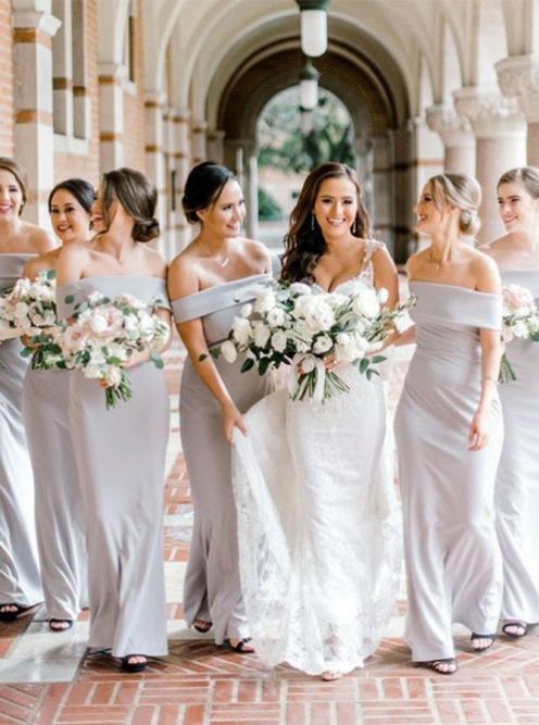 off-the-shoulder sheath/column long bridesmaid dresses dtb58