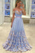Off-the-Shoulder Tulle Butterfly Appliques Long Prom Dresses