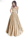 a-line off-the-shoulder waist beaded satin long prom dresses dtp253