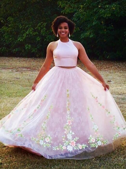 Two piece sale halter dress