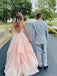 Princess Sparkly Tulle Prom Graduation Dress, Pink Tulle Sweet 16 Dress