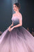princess ombre prom dresses off-shoulder ball gown long formal dress dtp99