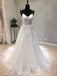 princess spaghetti straps lace tulle lace-up beach wedding dress dtw135