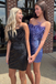 Sheath/Column Strapless Short/Mini Homecoming Dress With Sequined