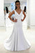 satin v-neck bridal gown bow-knot back mermaid wedding dress dtw165