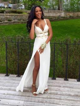 Leg slit prom dress online