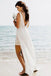 sexy sheath overskirt backless flowy beach wedding dress dtw185
