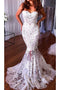 Sexy Sweetheart Lace Appliques Mermaid Beach Wedding Dress