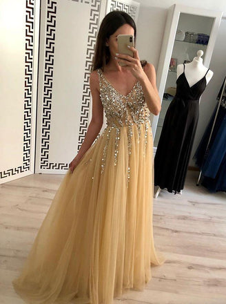 Light gold prom dress top