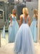 sparkle long formal dress shiny v-neck tulle beading long prom dress dtp566