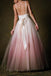 low back long evening gown elegant a-line ombre prom wedding dress dtp160