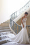 Timeless Mermaid Spaghetti Straps Beach Wedding Dress With Lace Applique