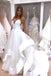 a-line simple wedding dress backless bridal gown with deep v neck dtw87