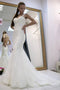 Backless Wedding Dress Spaghetti Straps Mermaid Bridal Dresses